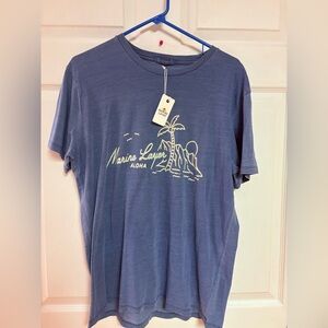 Marine Layer Aloha Palm Tree Tee - Blue NWT medium